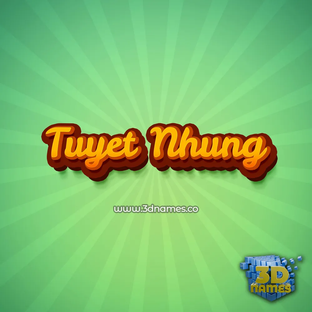 tuyet nhung in Green Rays style - 3D name wallpaper