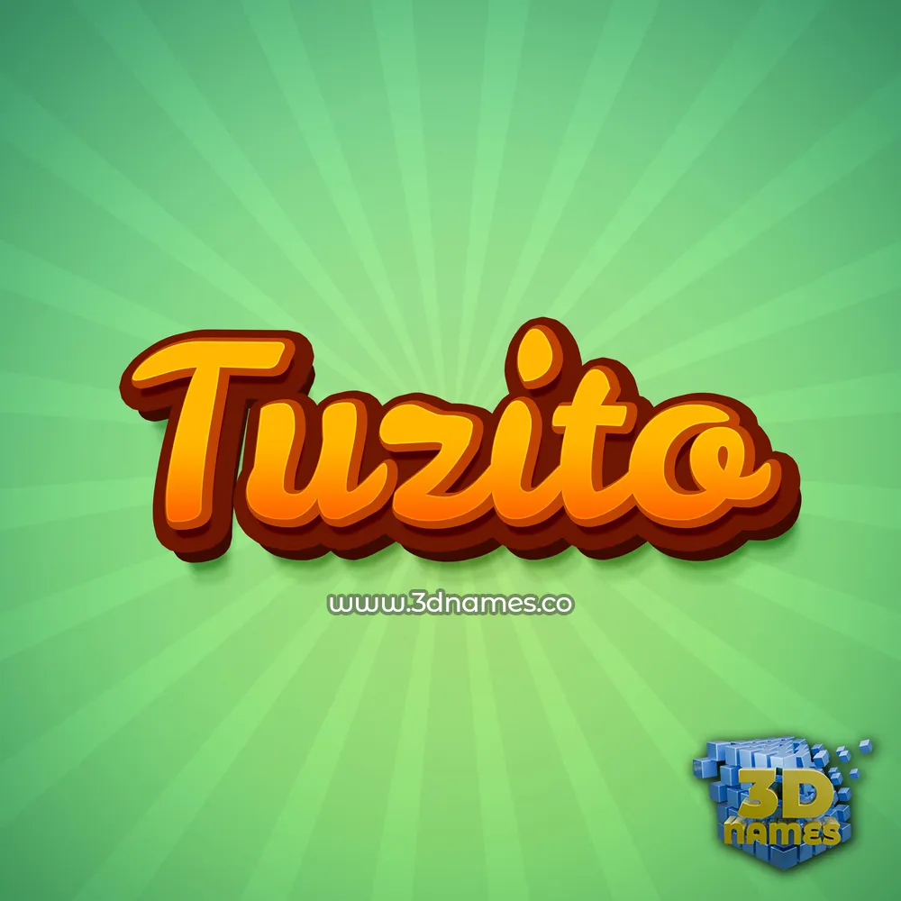 tuzito in Green Rays style - 3D name wallpaper