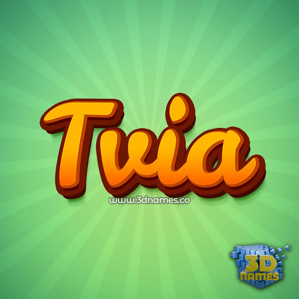 tvia in Green Rays style - 3D name wallpaper
