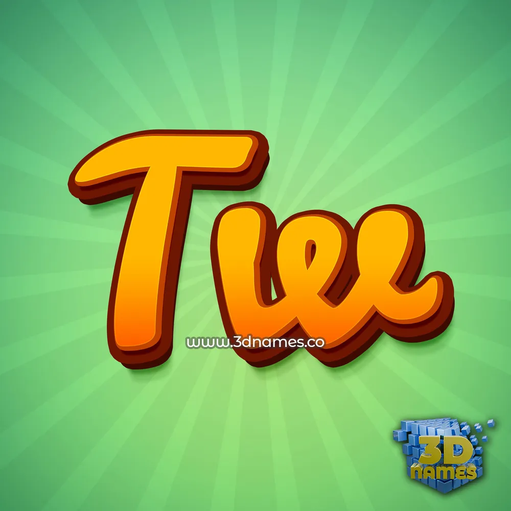 tw in Green Rays style - 3D name wallpaper