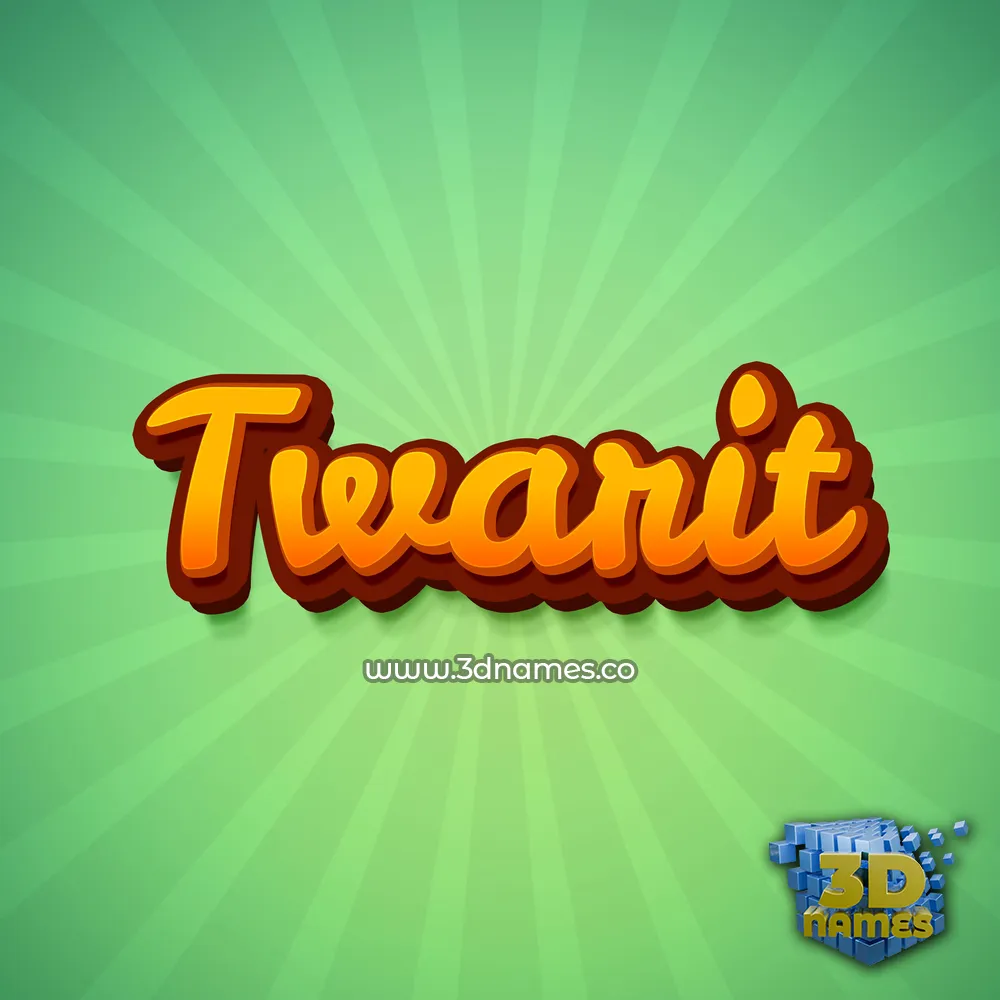 twarit in Green Rays style - 3D name wallpaper