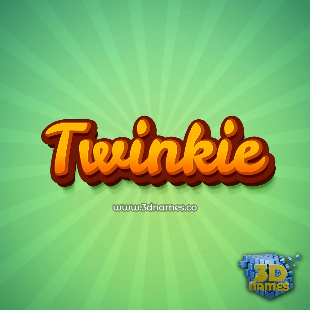 twinkie in Green Rays style - 3D name wallpaper