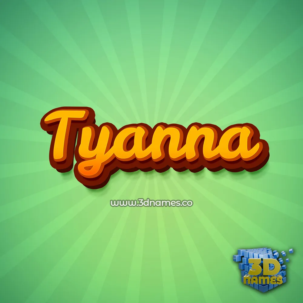 tyanna in Green Rays style - 3D name wallpaper