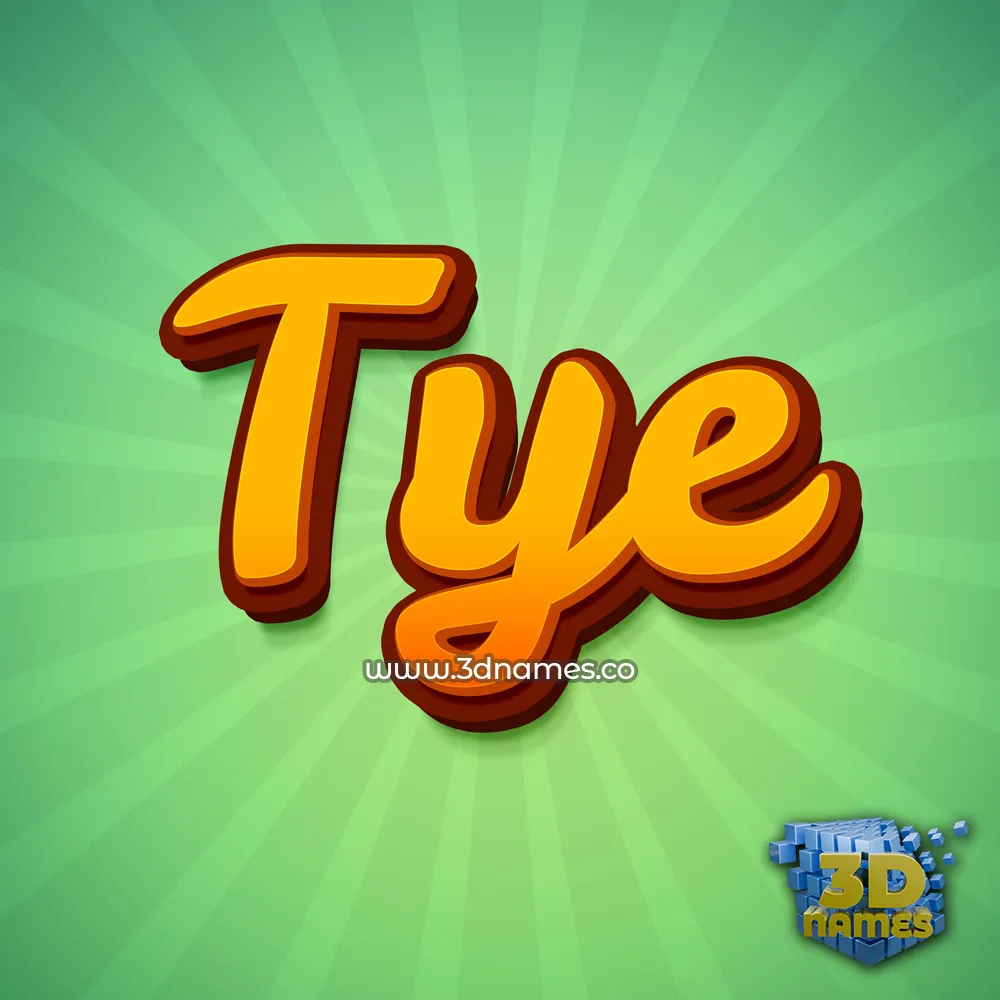 tye in Green Rays style - 3D name wallpaper