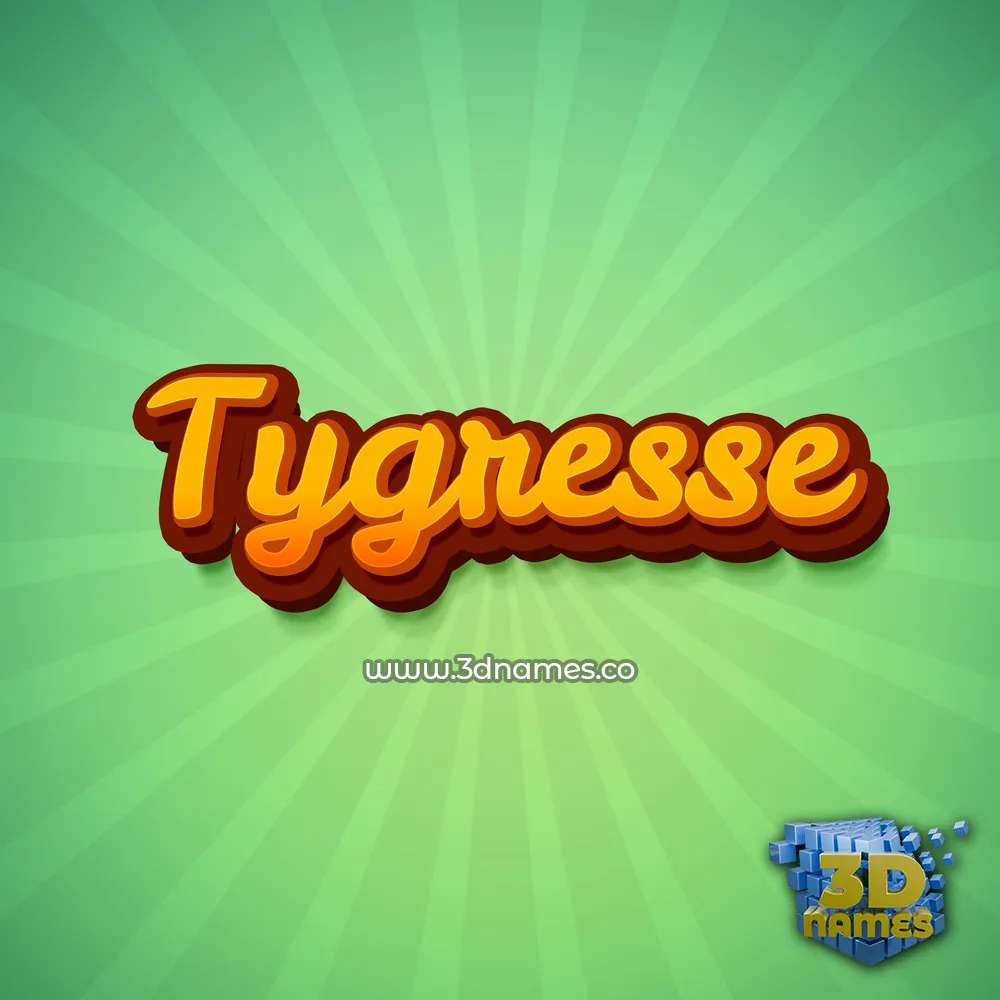 tygresse in Green Rays style - 3D name wallpaper