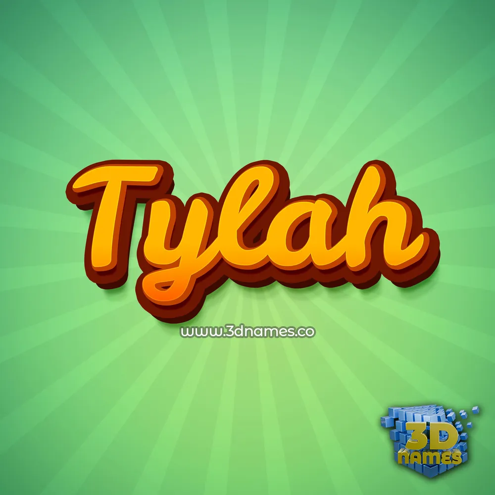 tylah in Green Rays style - 3D name wallpaper
