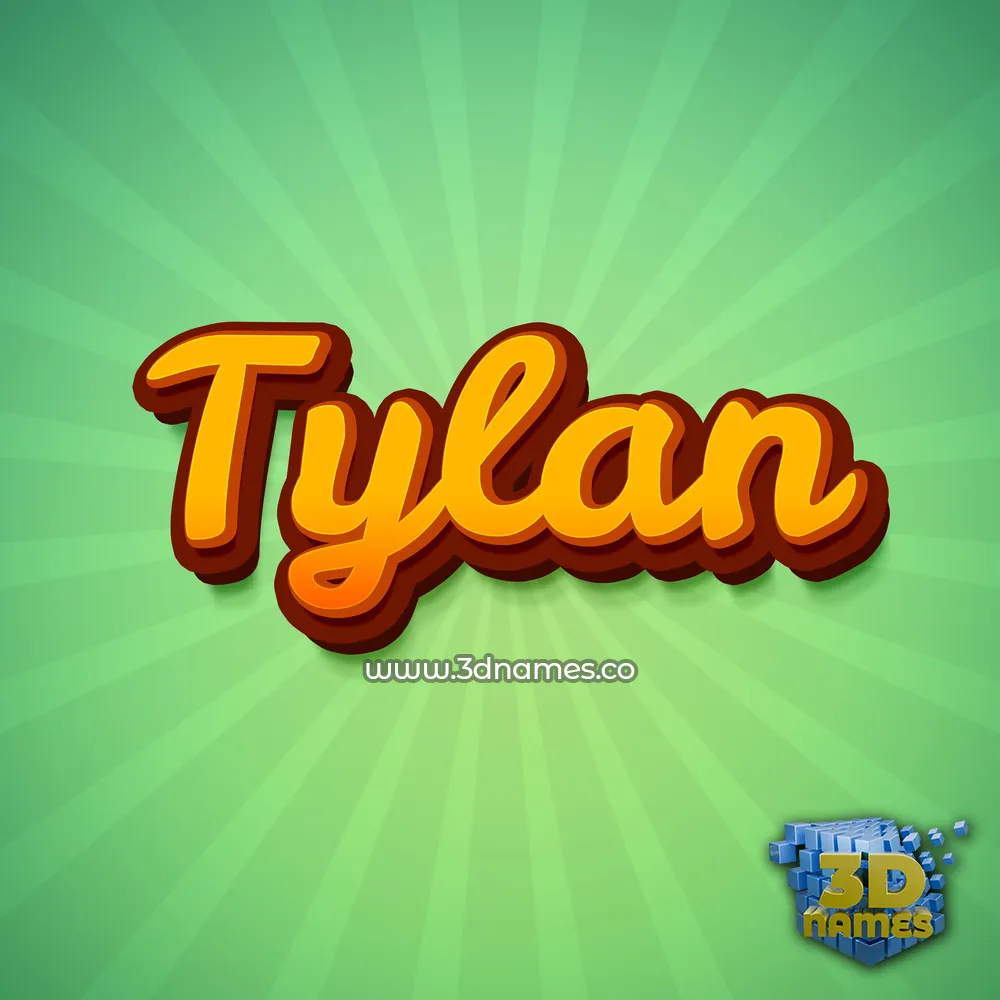 tylan in Green Rays style - 3D name wallpaper