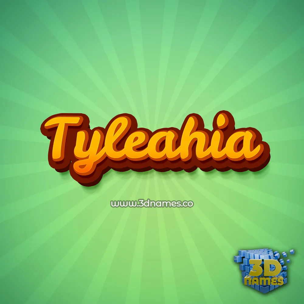 tyleahia in Green Rays style - 3D name wallpaper