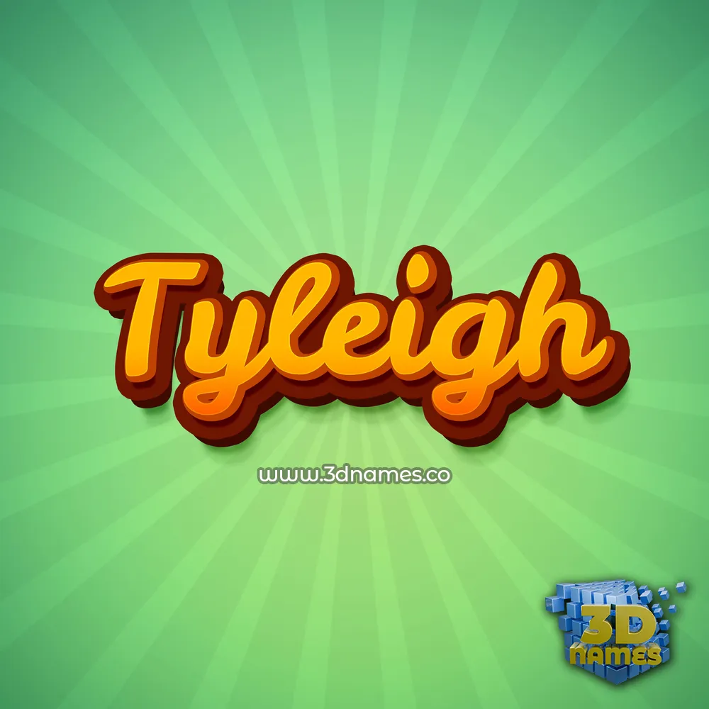 tyleigh in Green Rays style - 3D name wallpaper