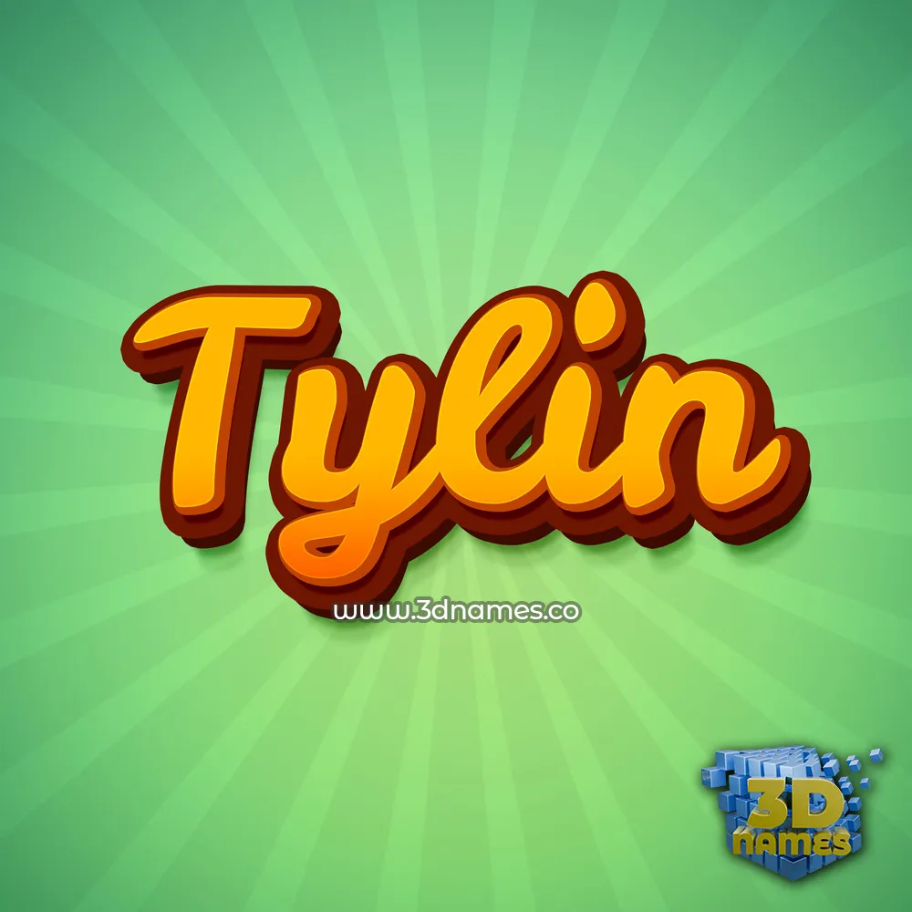 tylin in Green Rays style - 3D name wallpaper