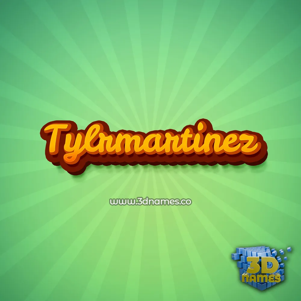 tylrmartinez in Green Rays style - 3D name wallpaper