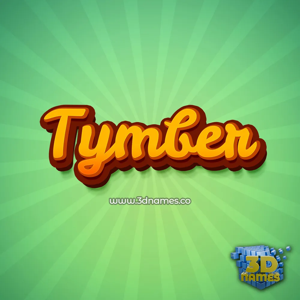 tymber in Green Rays style - 3D name wallpaper