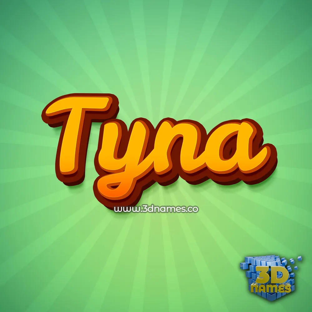 tyna in Green Rays style - 3D name wallpaper