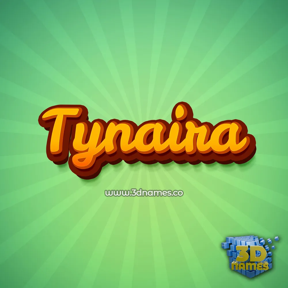 tynaira in Green Rays style - 3D name wallpaper