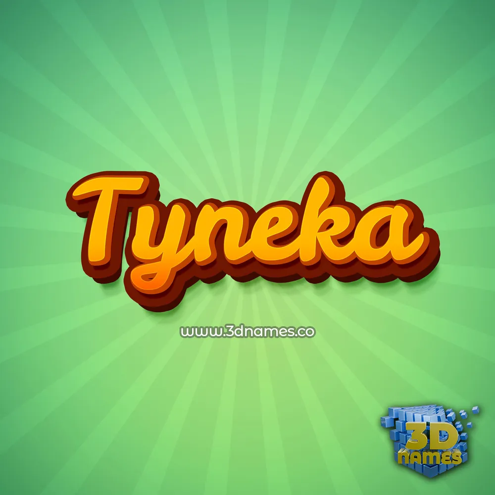 tyneka in Green Rays style - 3D name wallpaper