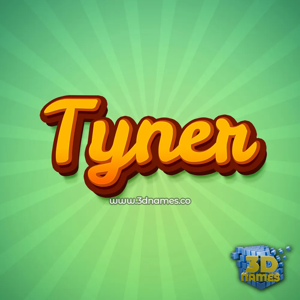 tyner in Green Rays style - 3D name wallpaper