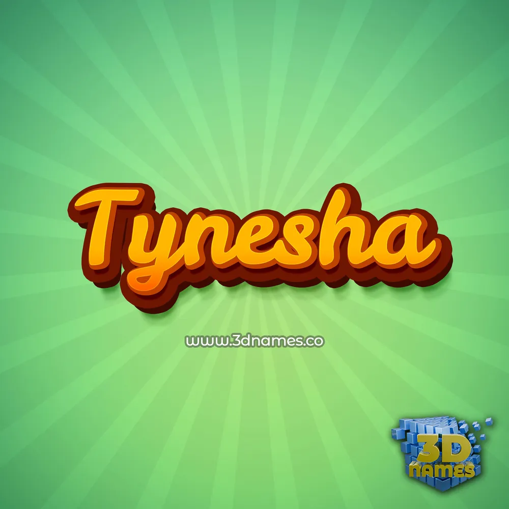 tynesha in Green Rays style - 3D name wallpaper