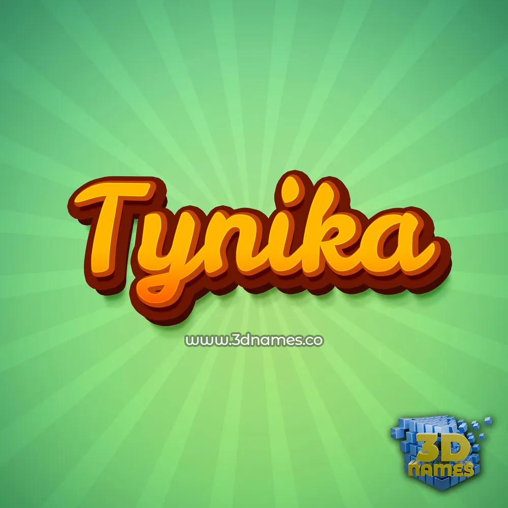 tynika in Green Rays style - 3D name wallpaper