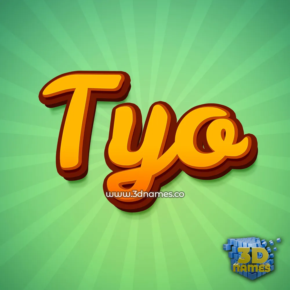 tyo in Green Rays style - 3D name wallpaper