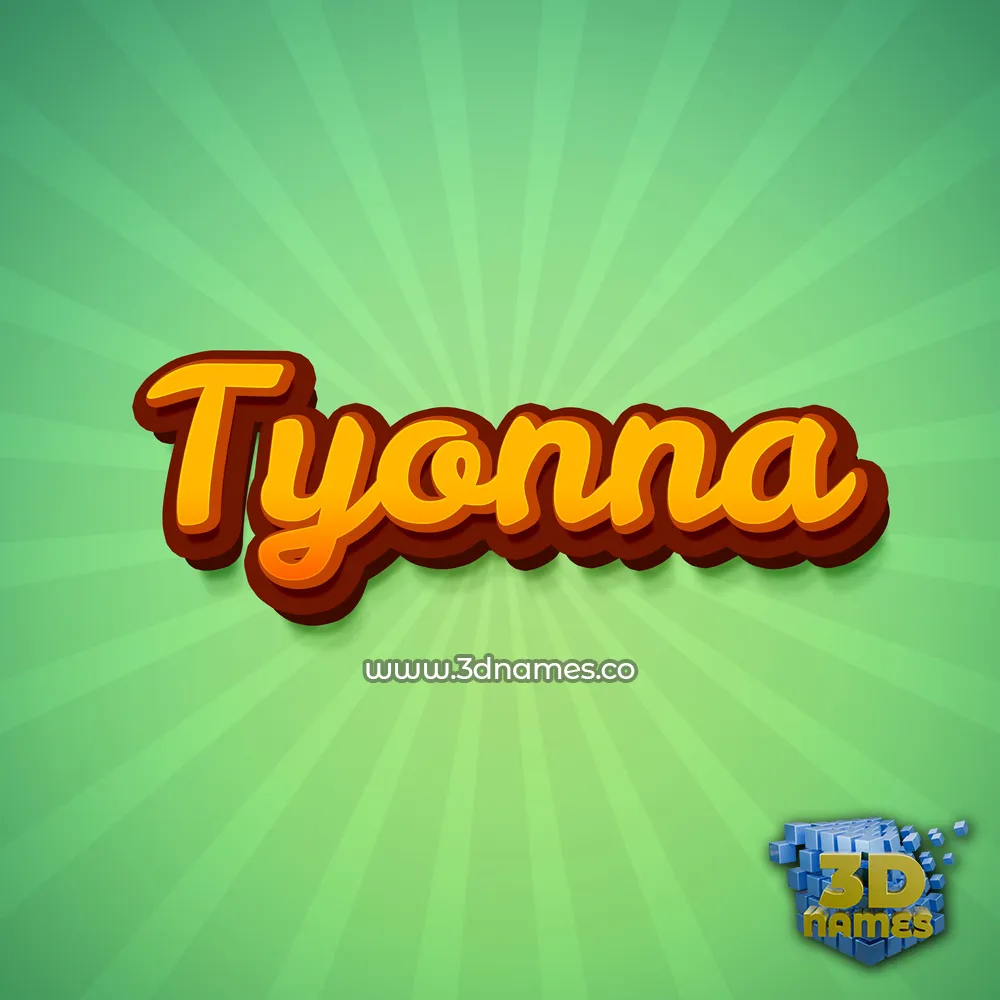 tyonna in Green Rays style - 3D name wallpaper