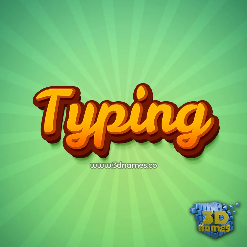 typing in Green Rays style - 3D name wallpaper