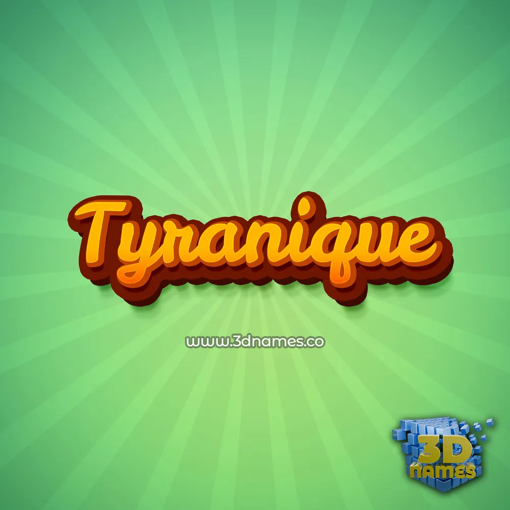 tyranique in Green Rays style - 3D name wallpaper