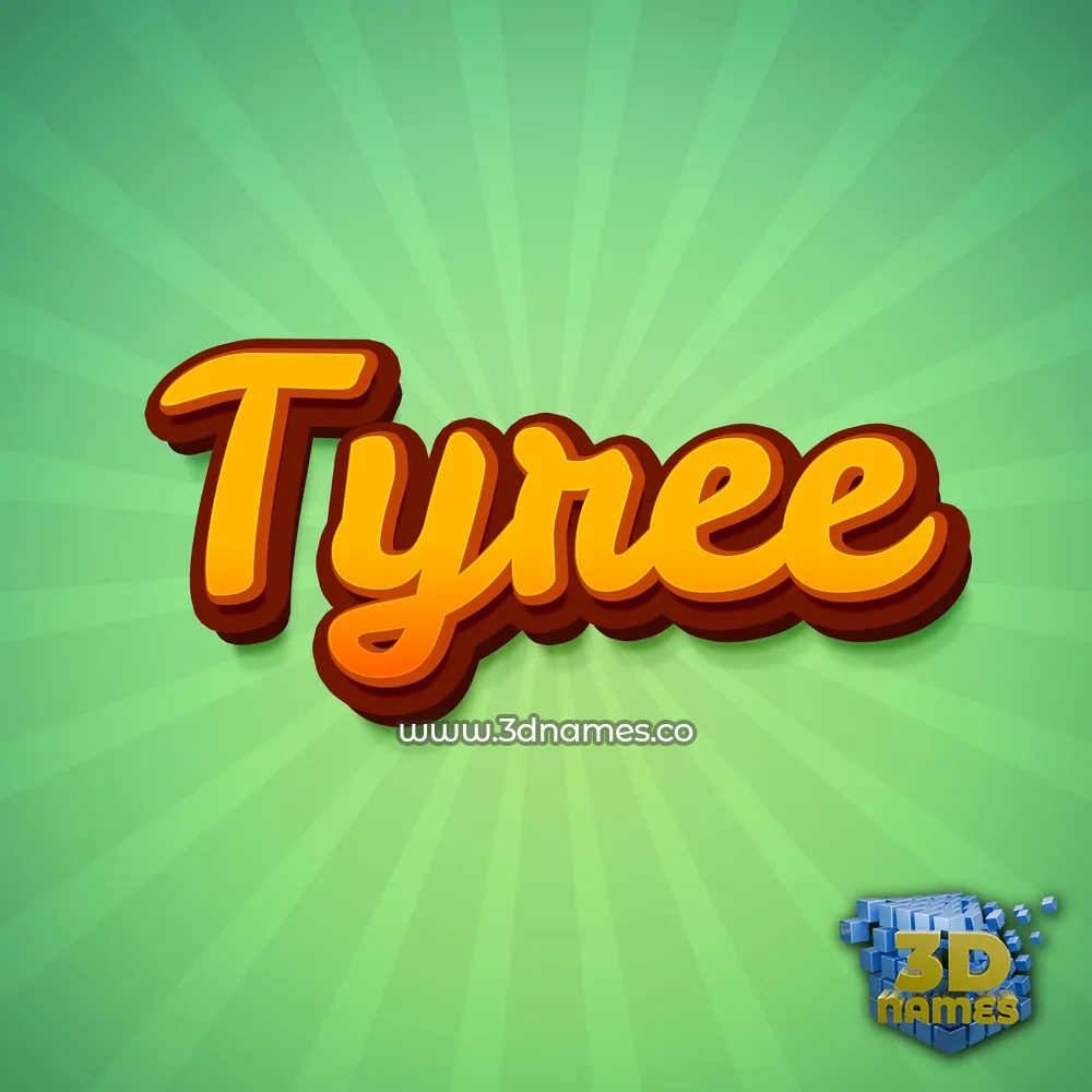 tyree in Green Rays style - 3D name wallpaper