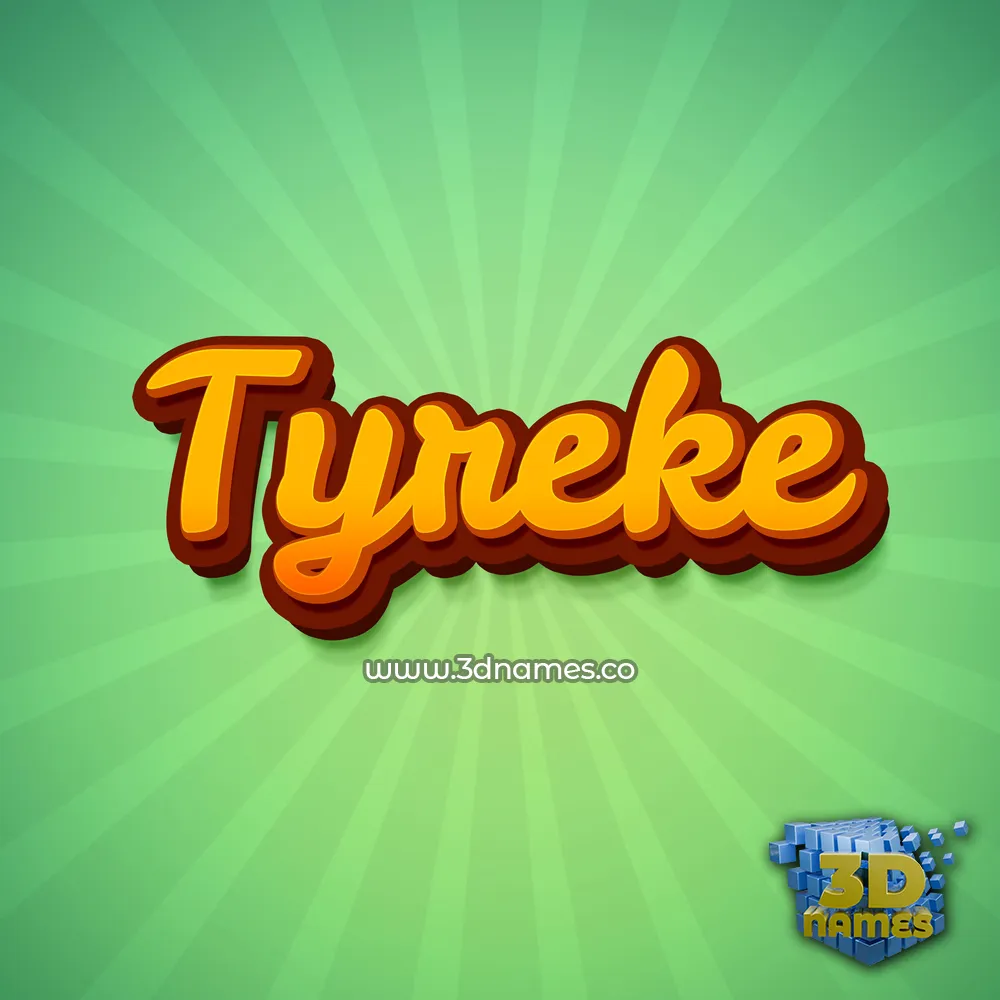 tyreke in Green Rays style - 3D name wallpaper