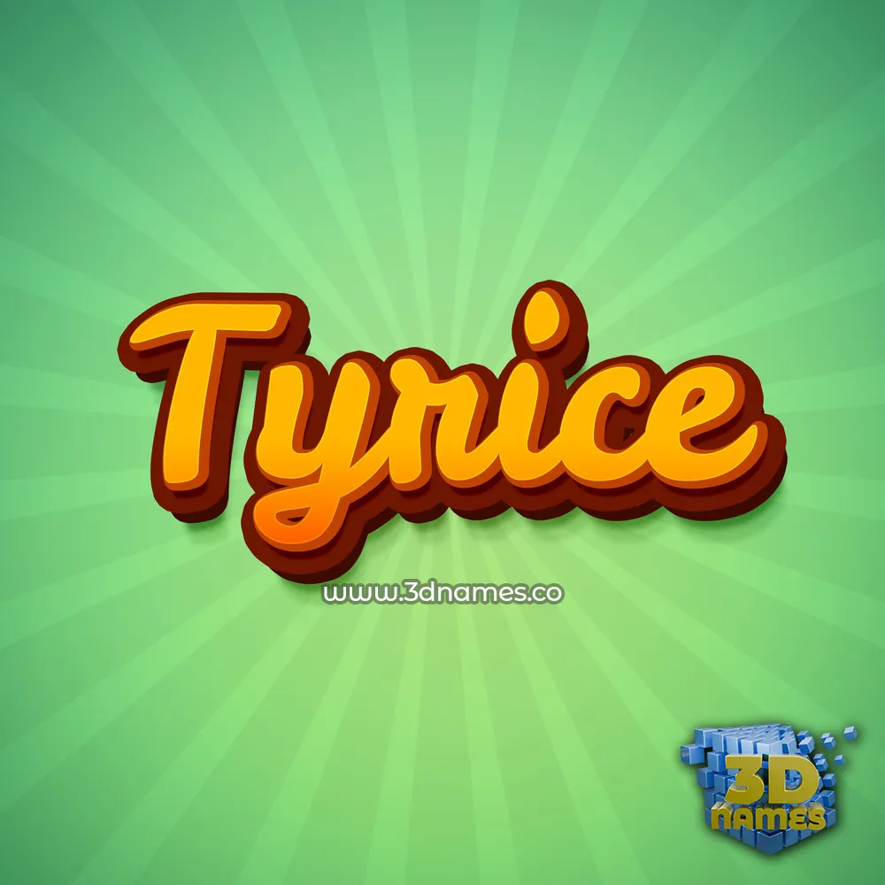 tyrice in Green Rays style - 3D name wallpaper