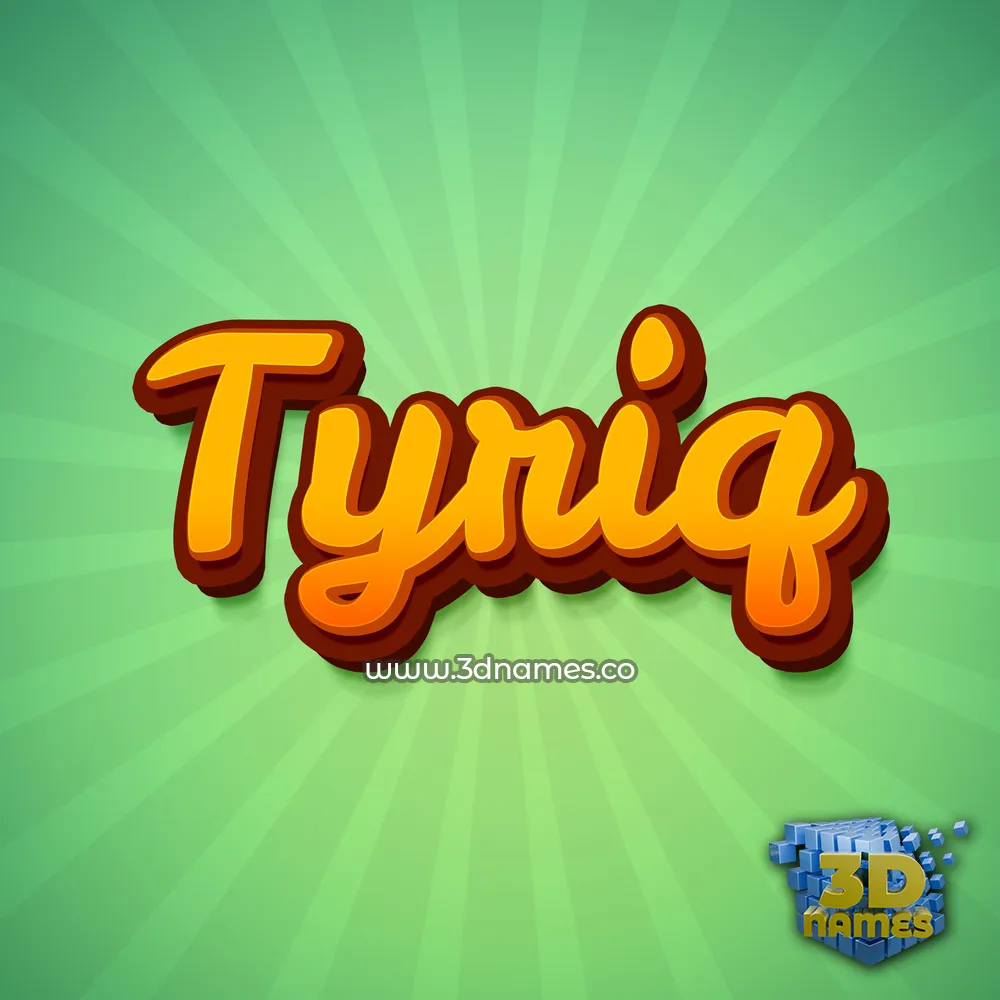 tyriq in Green Rays style - 3D name wallpaper