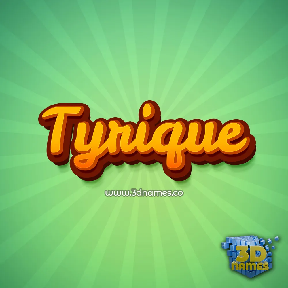 tyrique in Green Rays style - 3D name wallpaper