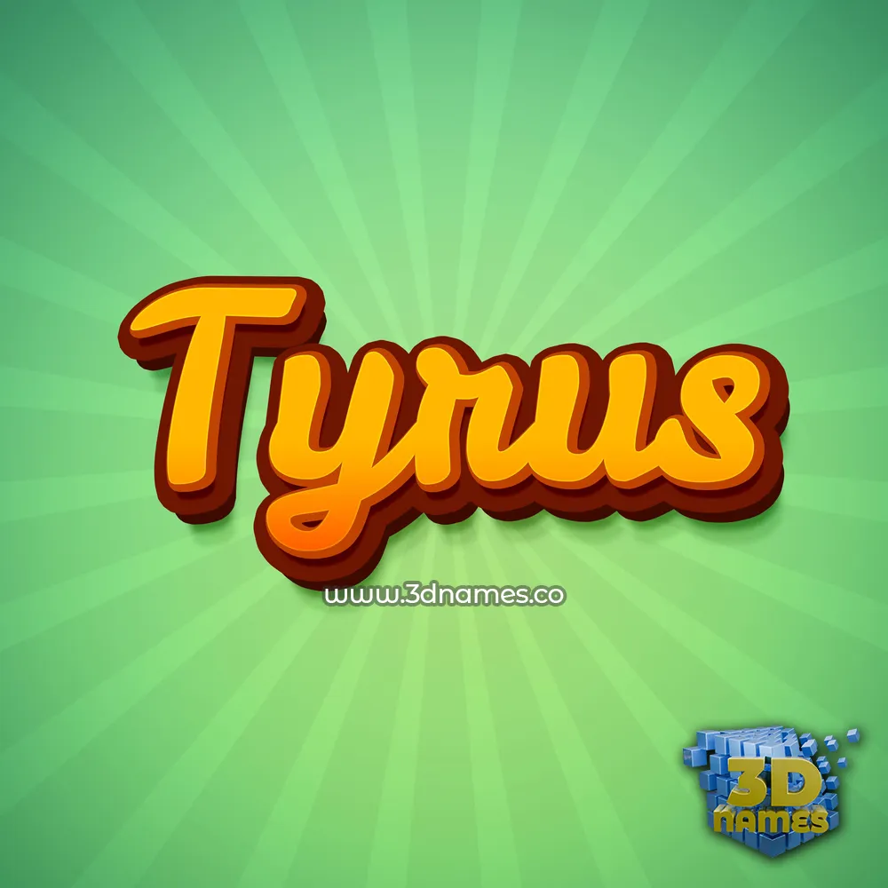 tyrus in Green Rays style - 3D name wallpaper