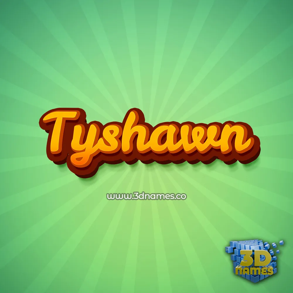 tyshawn in Green Rays style - 3D name wallpaper