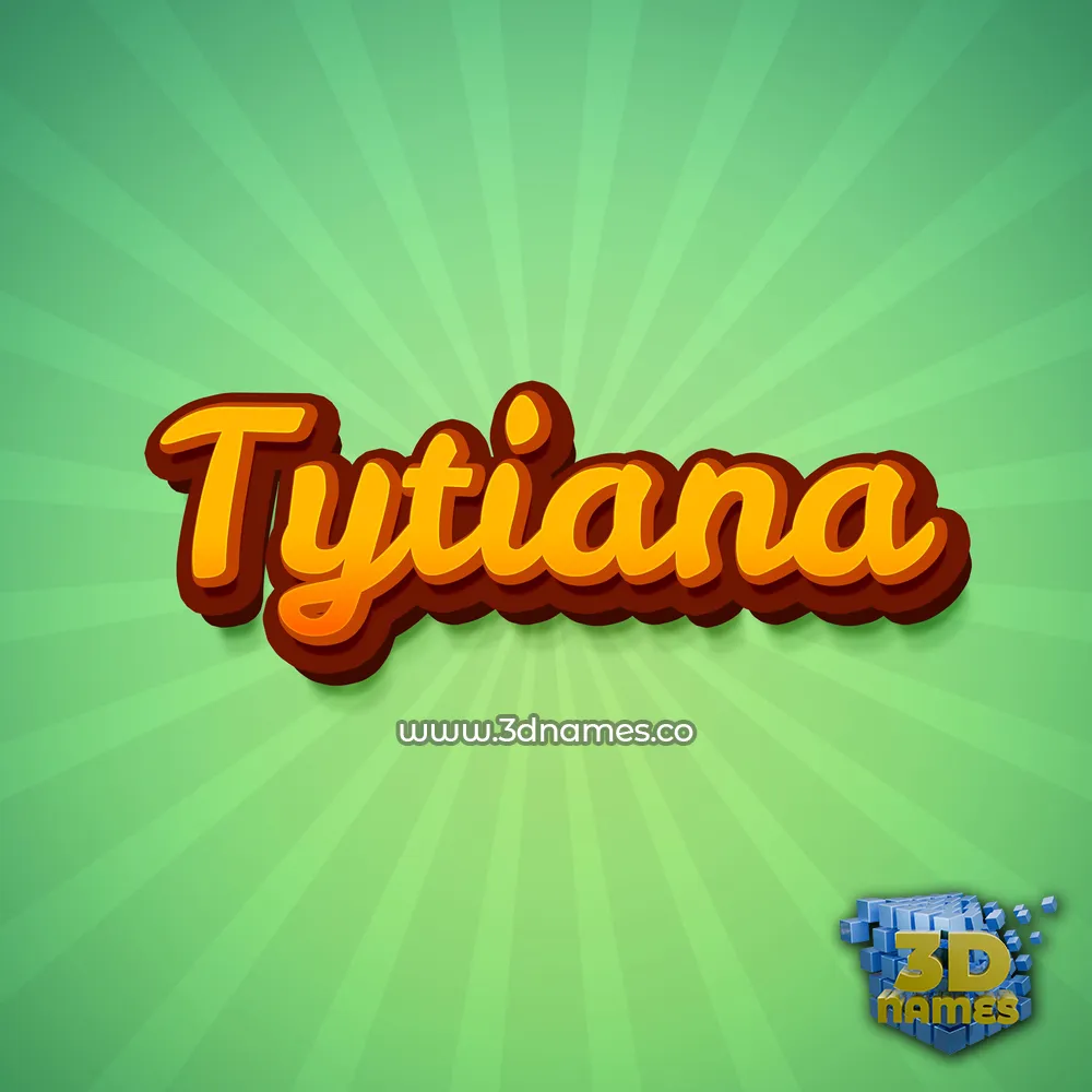 tytiana in Green Rays style - 3D name wallpaper