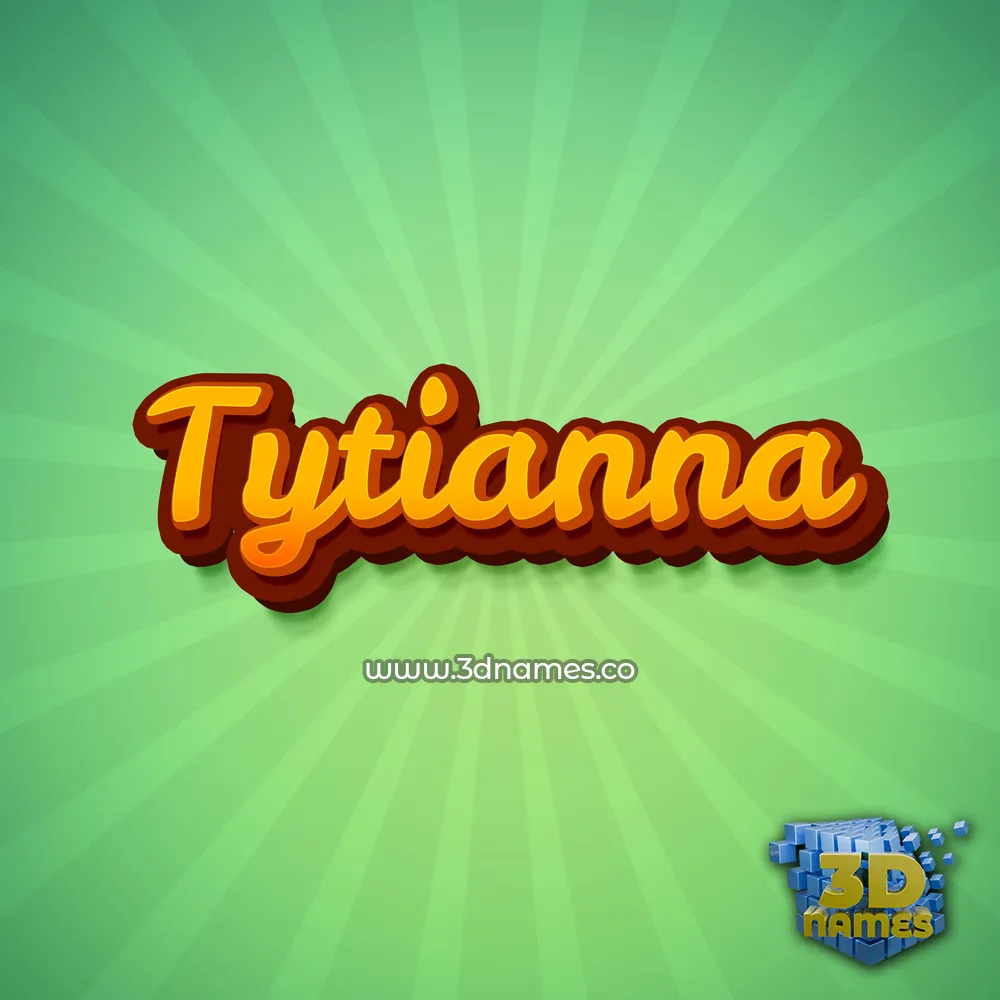 tytianna in Green Rays style - 3D name wallpaper