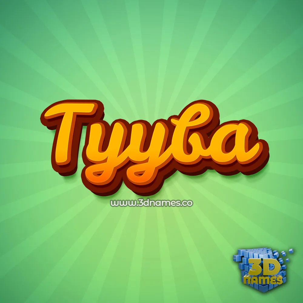 tyyba in Green Rays style - 3D name wallpaper