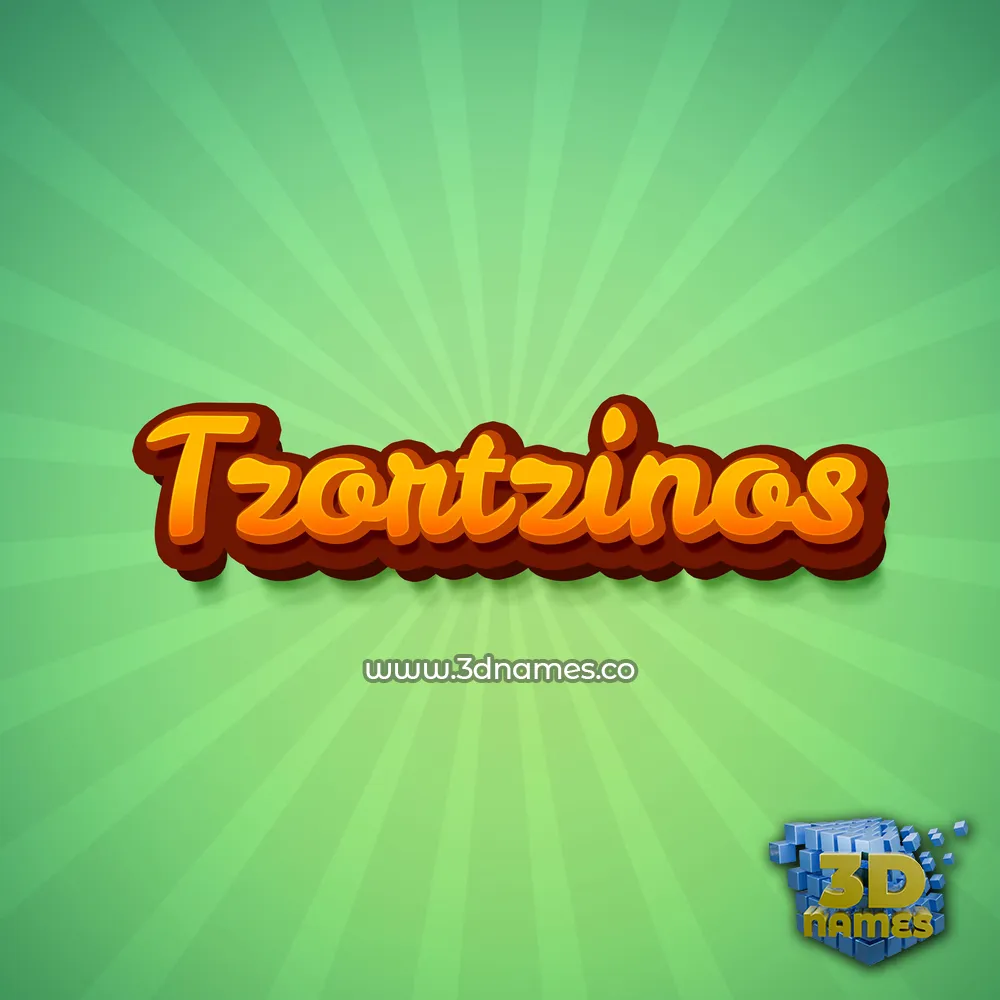 tzortzinos in Green Rays style - 3D name wallpaper