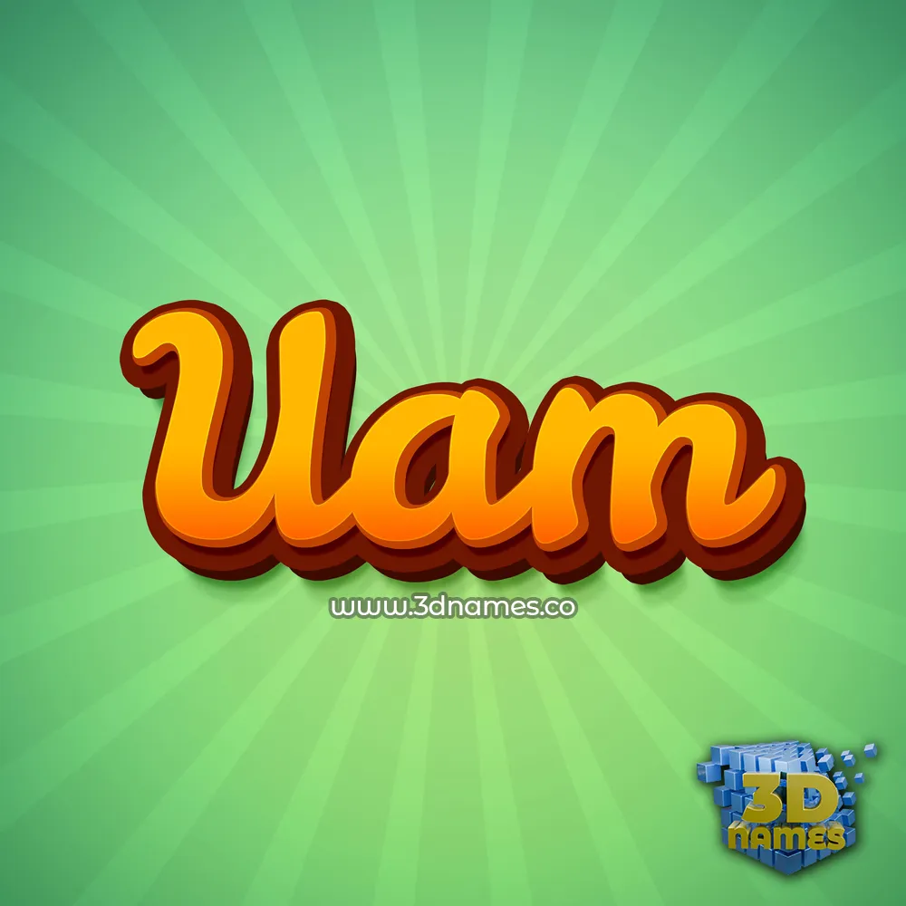 uam in Green Rays style - 3D name wallpaper