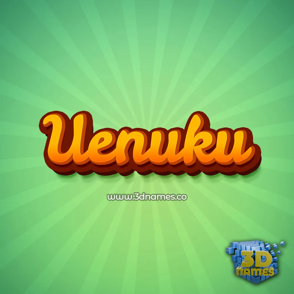uenuku in Green Rays style - 3D name wallpaper