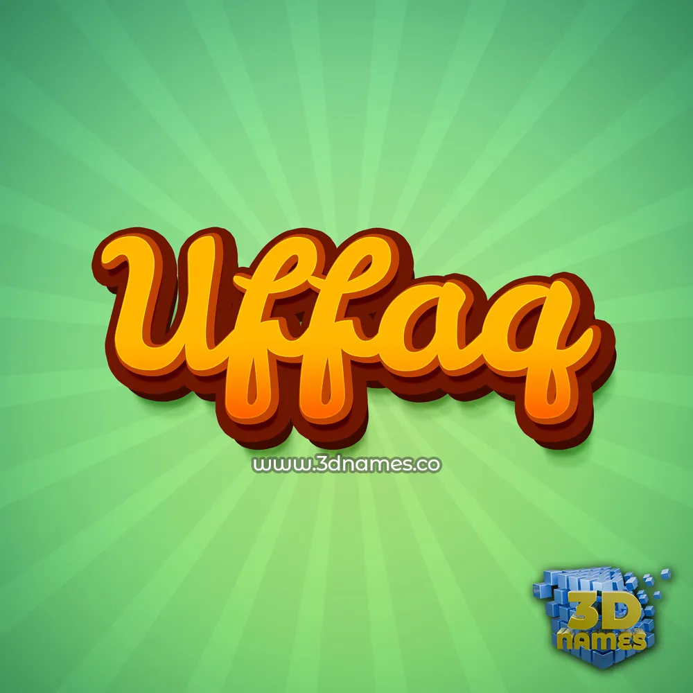 uffaq in Green Rays style - 3D name wallpaper