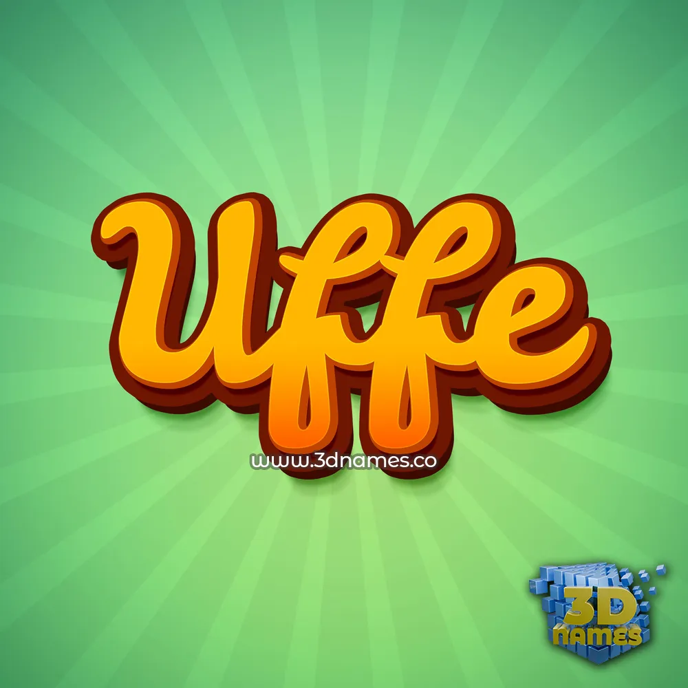 uffe in Green Rays style - 3D name wallpaper