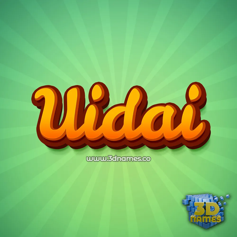 uidai in Green Rays style - 3D name wallpaper