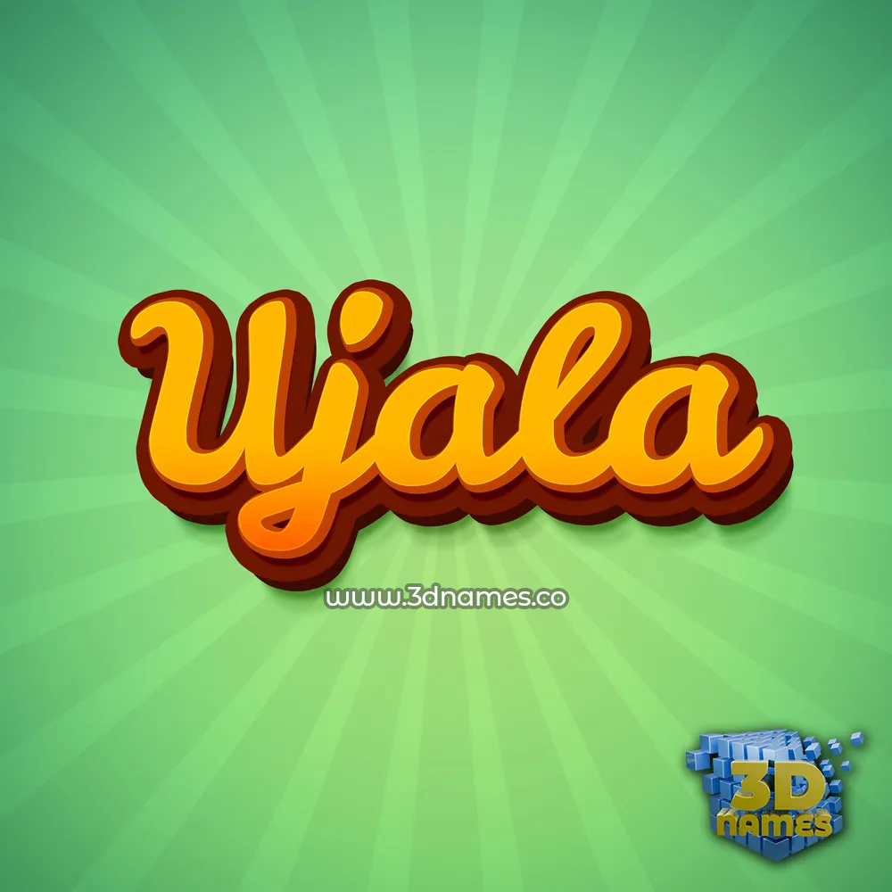 ujala in Green Rays style - 3D name wallpaper