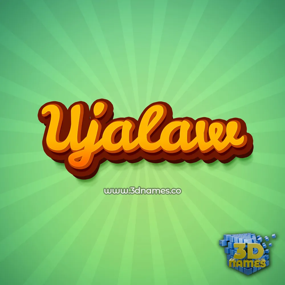 ujalaw in Green Rays style - 3D name wallpaper