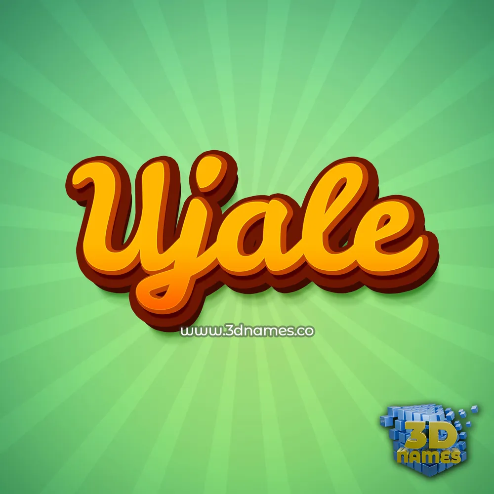 ujale in Green Rays style - 3D name wallpaper