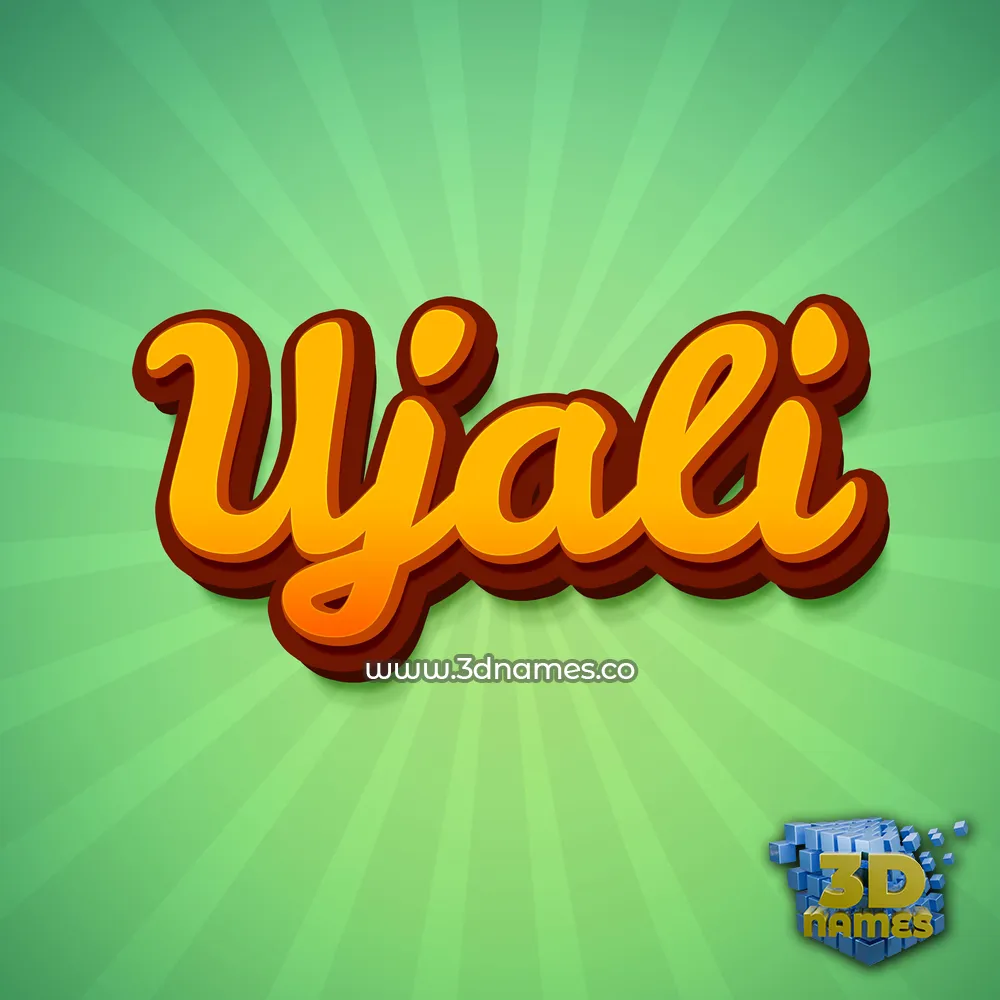 ujali in Green Rays style - 3D name wallpaper