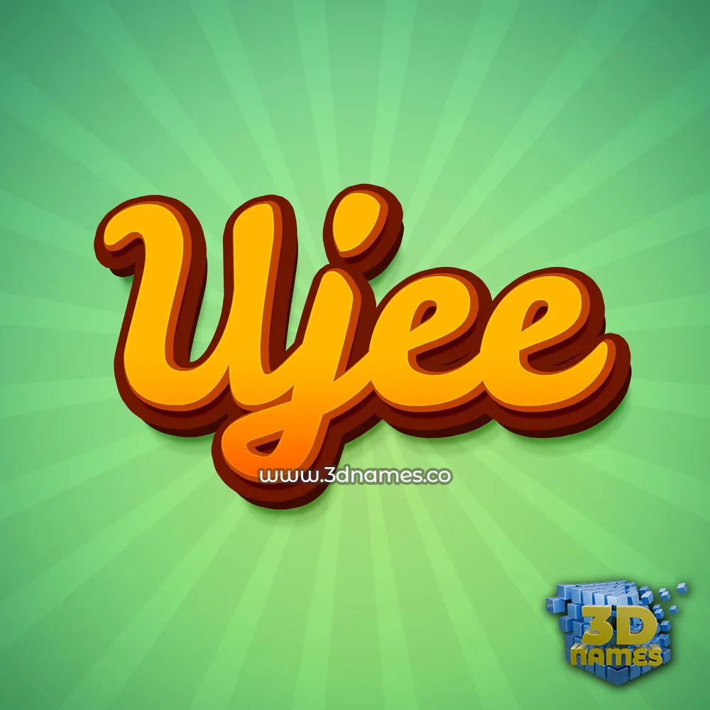 ujee in Green Rays style - 3D name wallpaper
