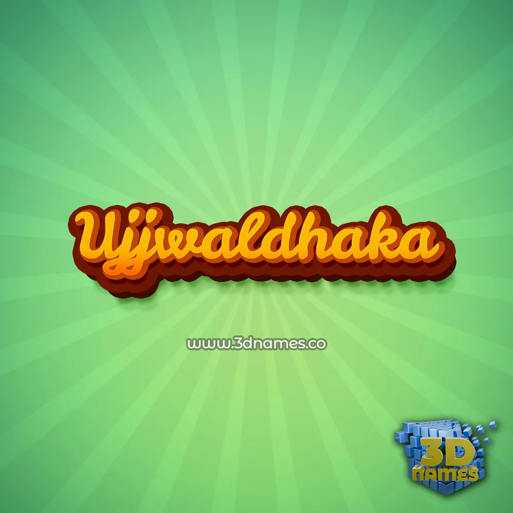 ujjwaldhaka in Green Rays style - 3D name wallpaper