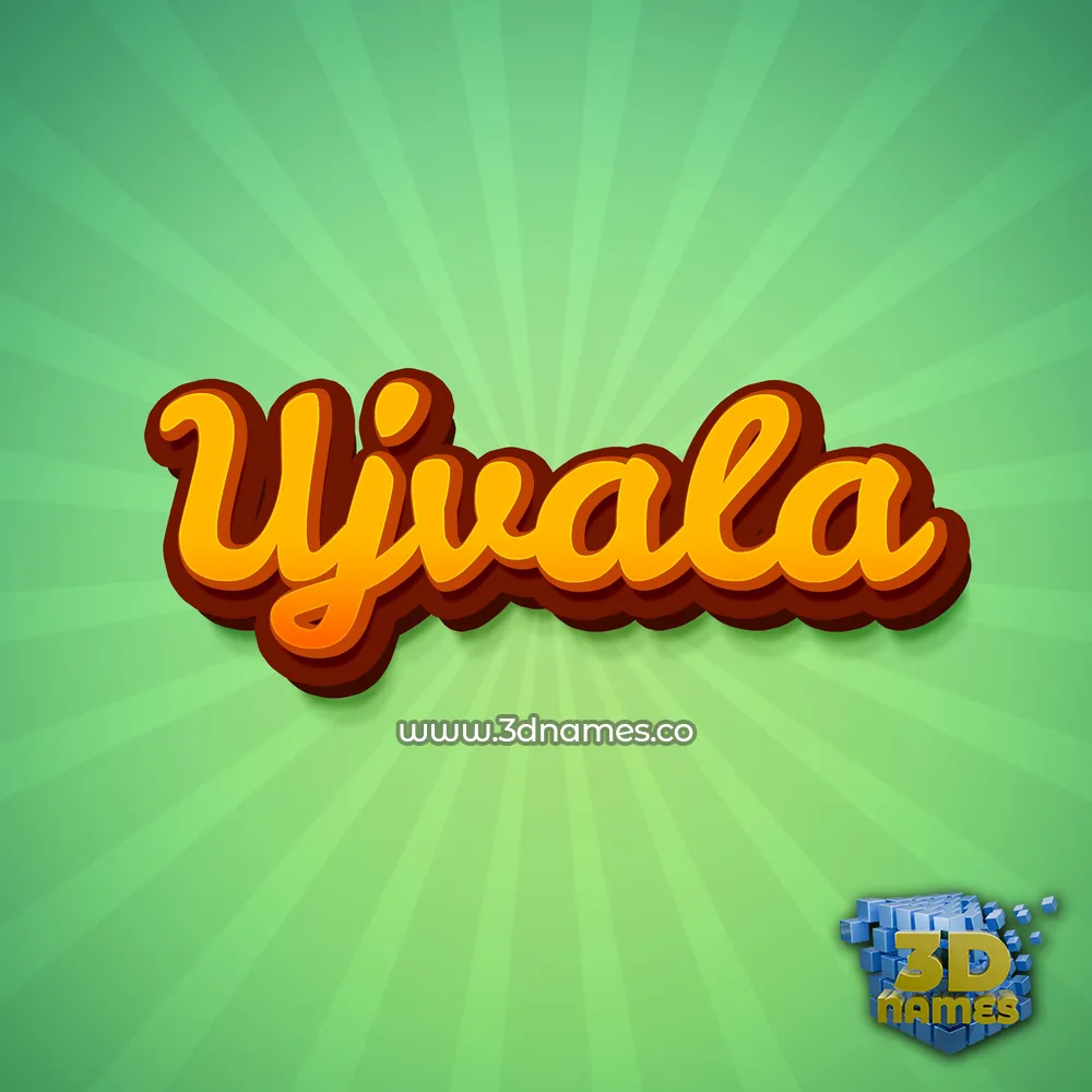 ujvala in Green Rays style - 3D name wallpaper