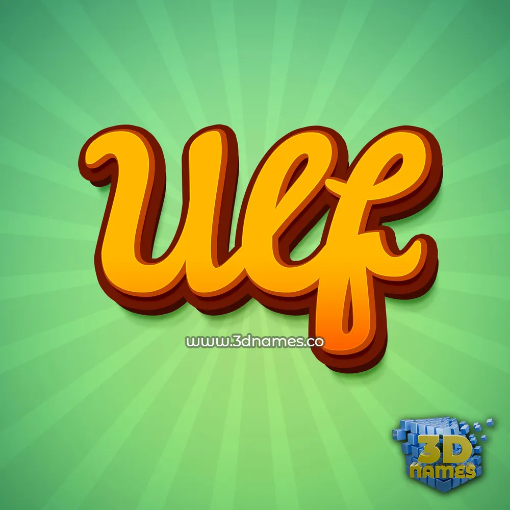 ulf in Green Rays style - 3D name wallpaper